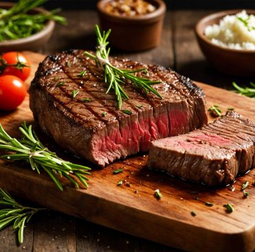 Grilled,Steak,With,Tomatoes,And,Fresh,Herbs
